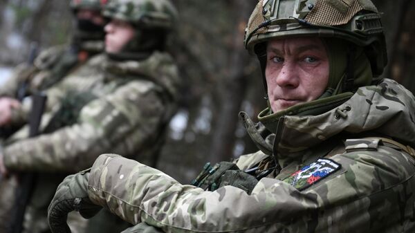 Боевое слаживание военнослужащих 40-й бригады морской пехоты группировки войск Север на Курском направлении СВО.