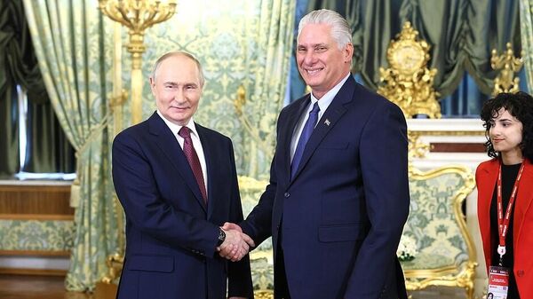 встреча Владимира Путина с президентом Кубы Мигелем Диас-Канелем Бермудесом
